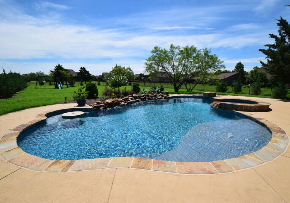 Custom Pool with a preventable pool crack.